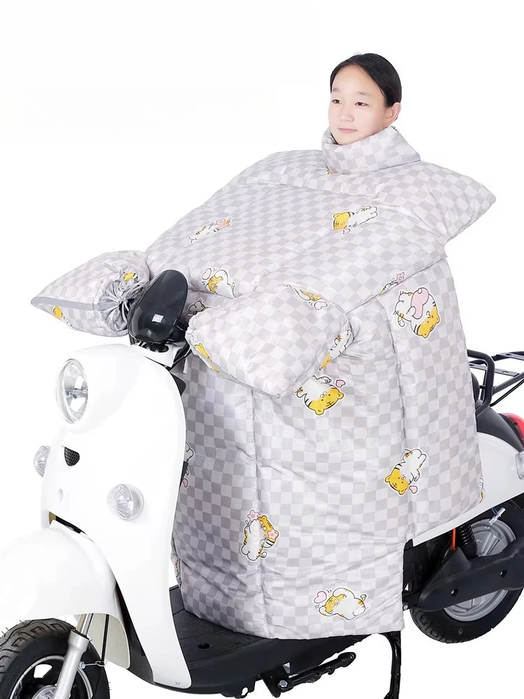 Electric vehicle windshield winter double-sided waterproof battery car velvet spring and autumn thick windshield