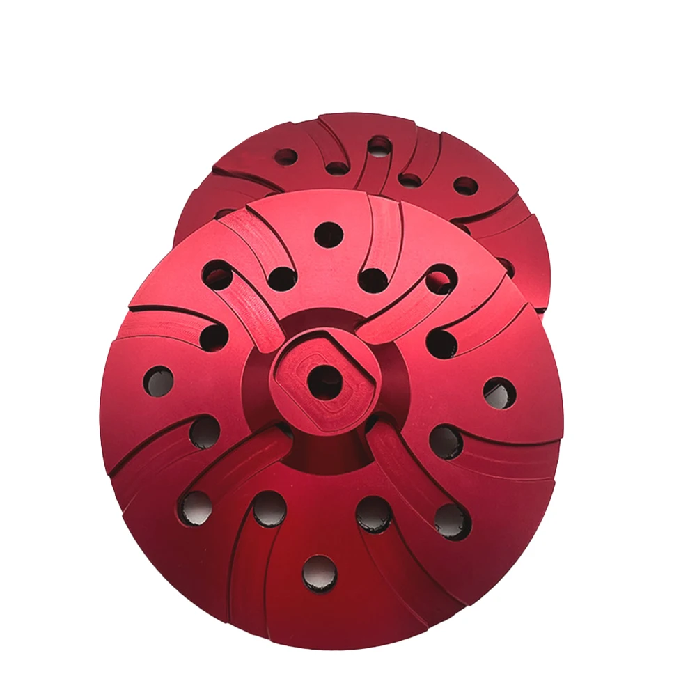 5 Inch DA Backing Plate Aluminum Backer Pad For 125MM Polish Pad Car Polisher Eccentric Grinding Red 15 Holes Polishing Disc