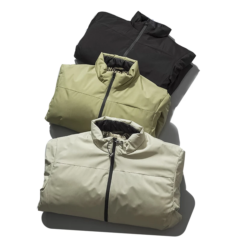 

Transition Season Thin Cotton Jaet Men's Casual Stand Collar Windproof Outdoor Autumn Winter Warm Comfortable Coat