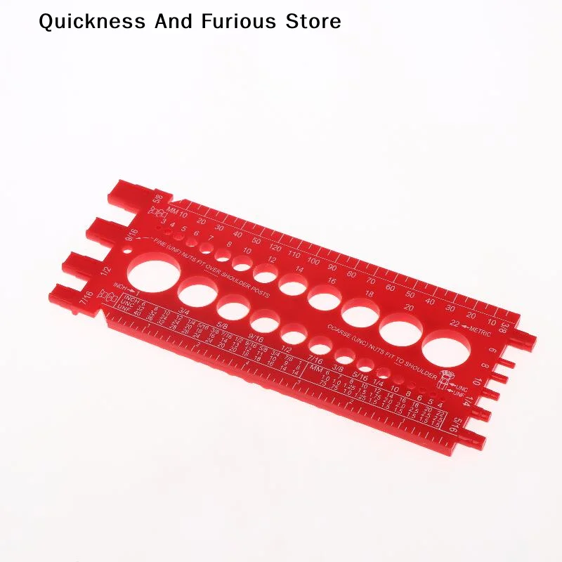 【TO】Multi Functional Inch Metric Quick Identification Nut Bolt Thread Check Gauge M3-M22 Protable Thread Measuring Tool