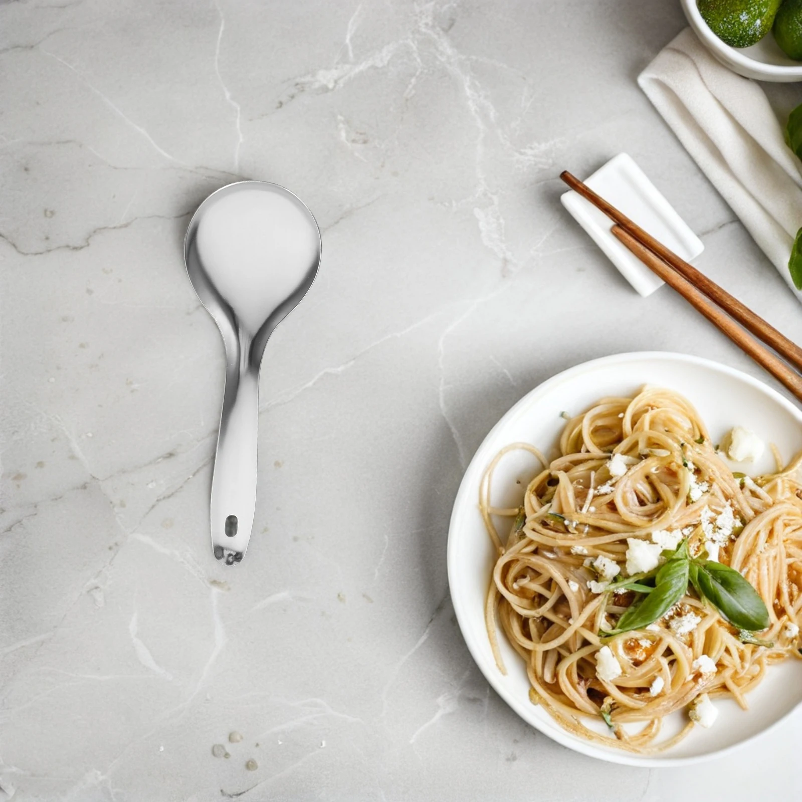 4 قطع من ملعقة الأرز المصنوعة من الفولاذ المقاوم للصدأ، أدوات مائدة ممتازة شديدة التحمل لخدمة الوجبات، تصميم مدمج محمول مثالي للسفر في النزهة