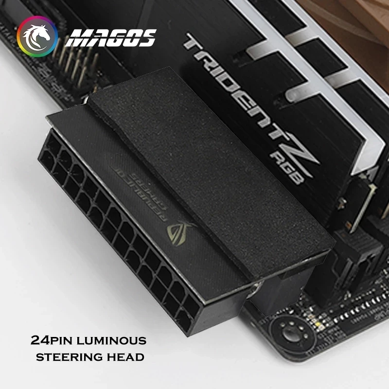 PC ATX M/B Netzteil 24Pin Kabel, 90 Grad Lenk Kopf Konverter Stecker Adapter, NETZTEIL Zurück Artefakt, ROG/AORUS/MSI