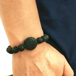 10mm Colorful Round Lava Stone Essential Oil Diffuser Bracelet 10mm Volcanic Aromatherapy Jewelry Rock Men Women Bracelets