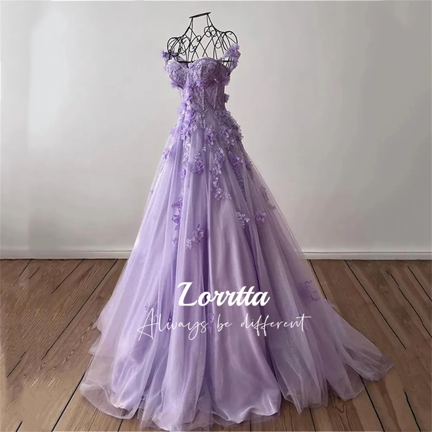 Graduation Gown Mesh Sweetheart Line A Ball 3D Flower Decoration Prom Dress Luxury Black Girls Gala Dresses Customized Evening