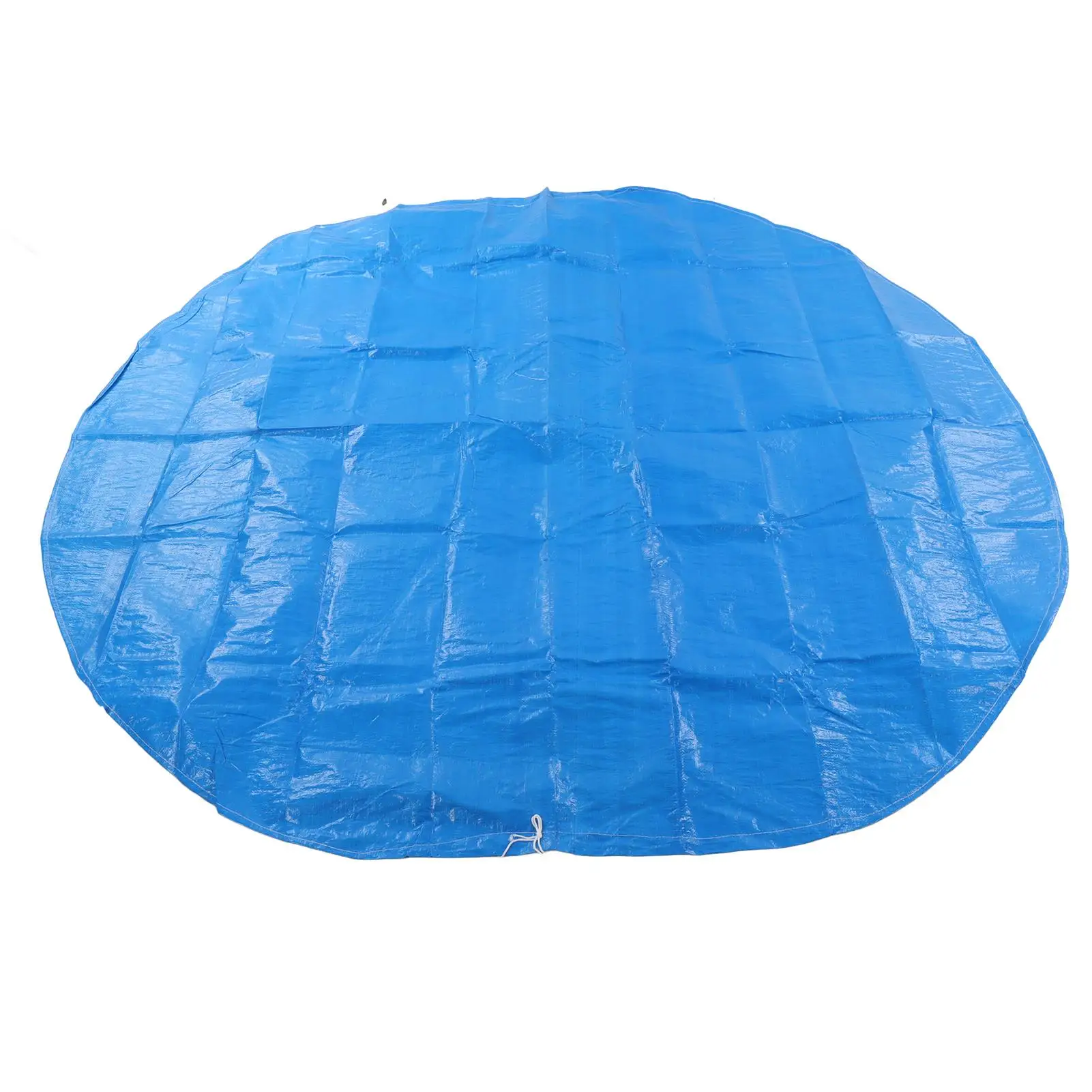 Waterproof Round PE Pool Cover with Drawstring - Dustproof Folding Outdoor Swimming Pool Accessory