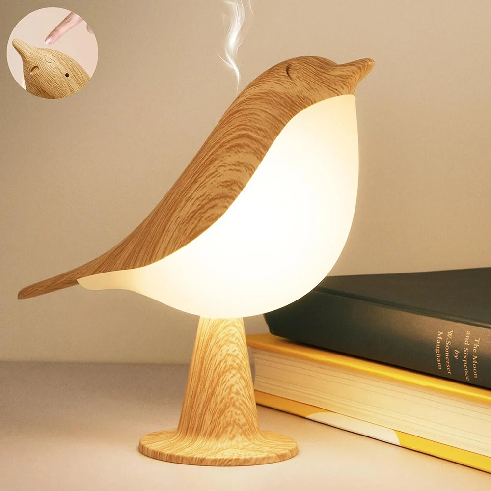Bird Shaped Touch Control LED Table Lamp Bedside Nightstand Fragrance Light