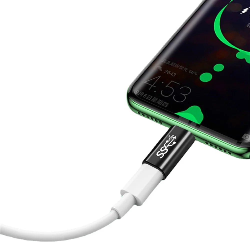 Adaptador de Cable conector de carga rápida, Transmisión eficiente de alta velocidad, resistente al desgaste, convertidor de Cables digitales, 10gbps, 100w