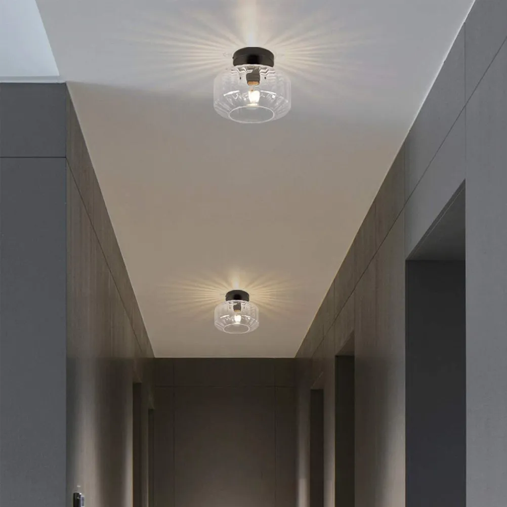 Iron Chandelier Ceiling Light Fixture for Living Room Bedroom Office Study Corridor Balcony Stairs Anti-Rust Low