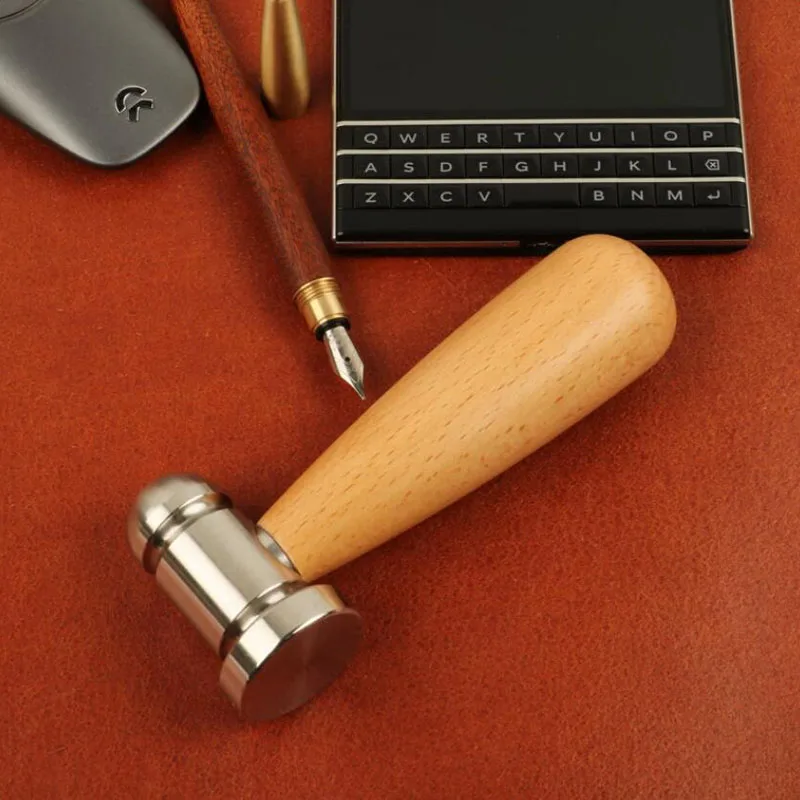 

Japanese hardness HRC24 DIY leather craft hammer with mahogany handle MINI 304F stainless steel ball peen hammer