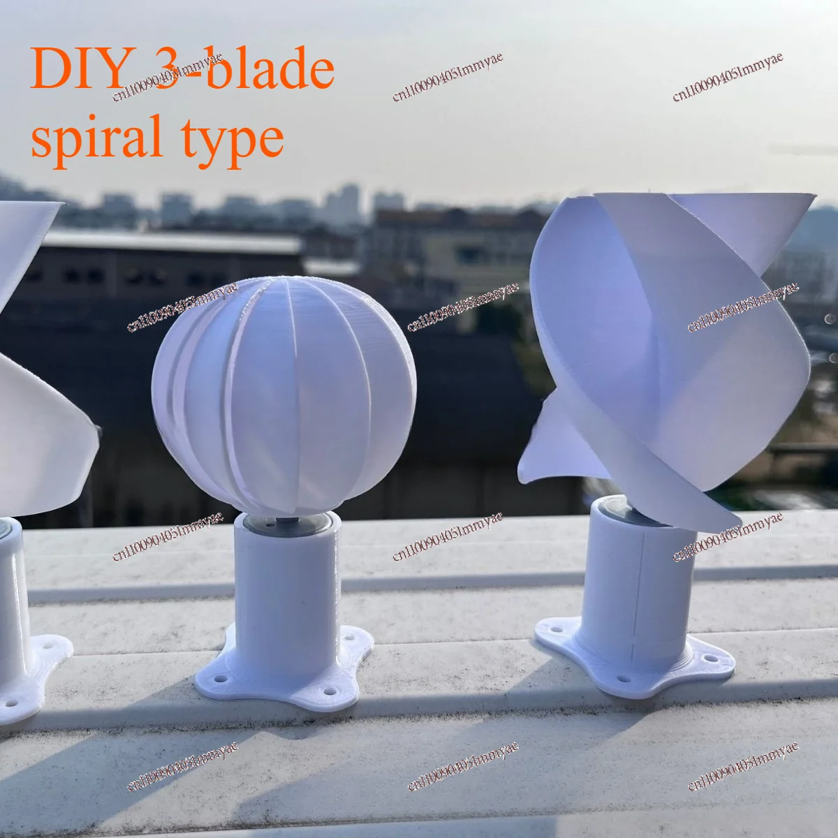 DIY 3-Blade Spiral Wind Turbine Model, Low Wind Start Generator for Science Experiment & Educational Toy Craft