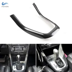 For VW Golf 6 MK6 2008 - 2013 Car Center Control Gear Shift Panel U Shape Frame Cover Trim Accessories ABS Carbon Fiber Grain