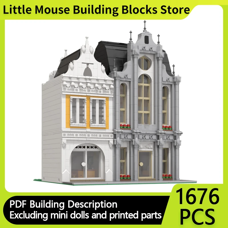 

City Street View Model MOC Building Bricks Day Spa And Hair Salon Modular Technology Gifts Holiday Assemble Children Toys Suit