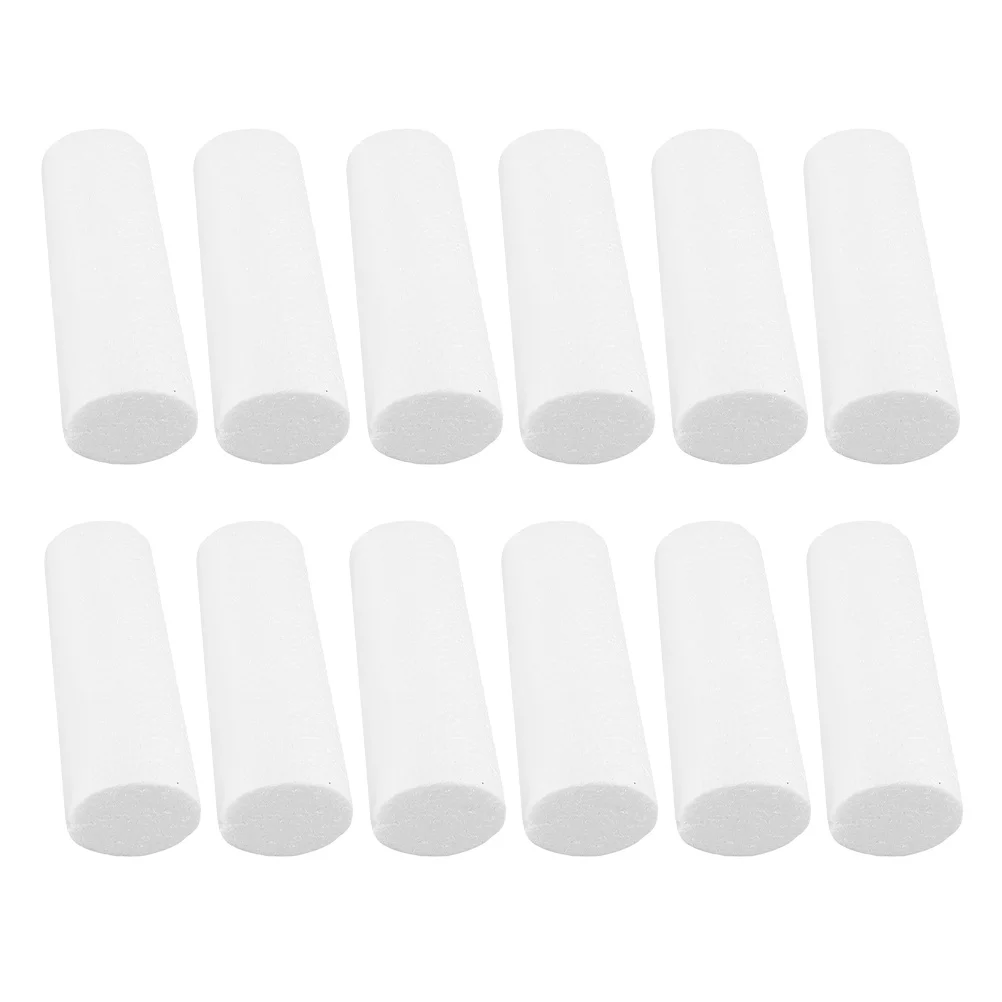 12pcs Cylinders 20X6Cm Solid Tubes For Crafts Geometric Solids Learning Tools Diy Craft Foam Rods Polystyrene Blocks Modeling