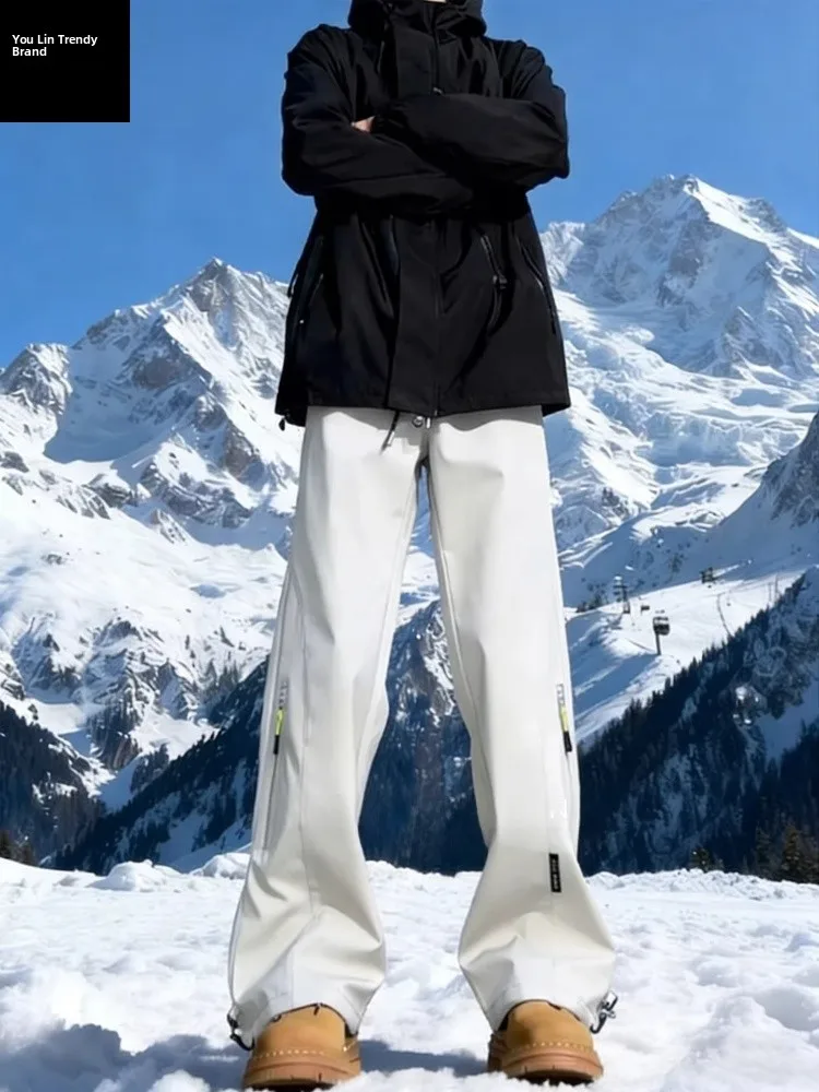 

Северо-восточный Китай-40 Deee Fce Lined ell Брюки Мужчины Женщины Зимние лыжные брюки Ветрозащитные водонепроницаемые брюки для альпинизма на открытом воздухе