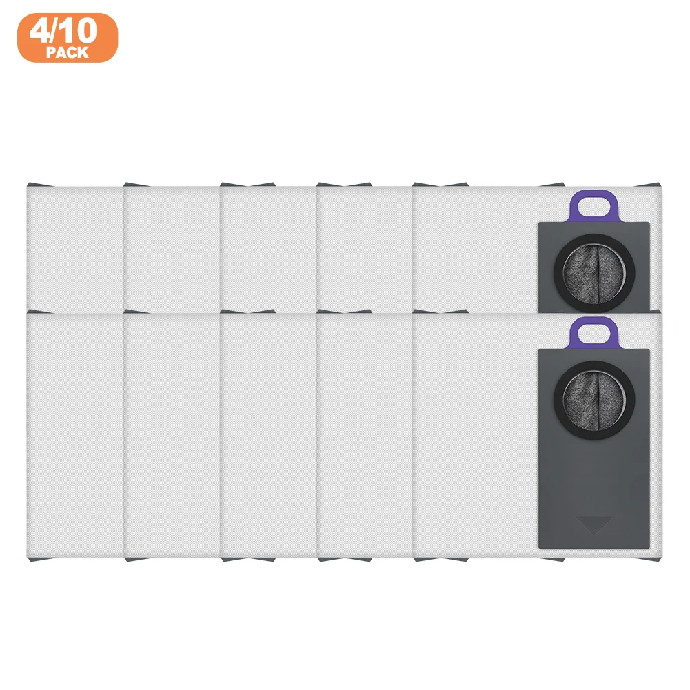 4/10pcs Dust Bags For NARWAL Flow 2 Robot Vacuum Cleaner Mop Dock Replacement 3.5 Litres Large Capacity Disposable Bags Parts