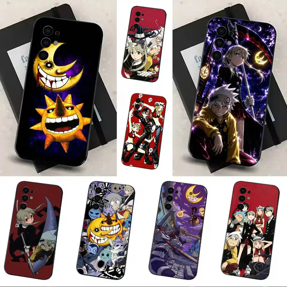Action-packed anime S-Soul Eater Phone Case Soft Black Case For Samsung S24,S30,S21,S23,S22,S20,Ultra,S25,Plus