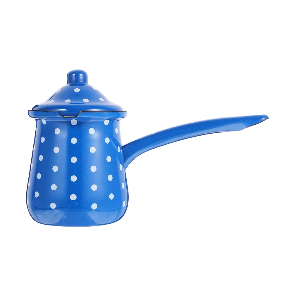 

1pc Coffee Pot Enamel Kettle Retro Multi-Function Turkish Coffee Maker Hot Cold Drinks Reusable Wear-Resistant Kitchen Tea