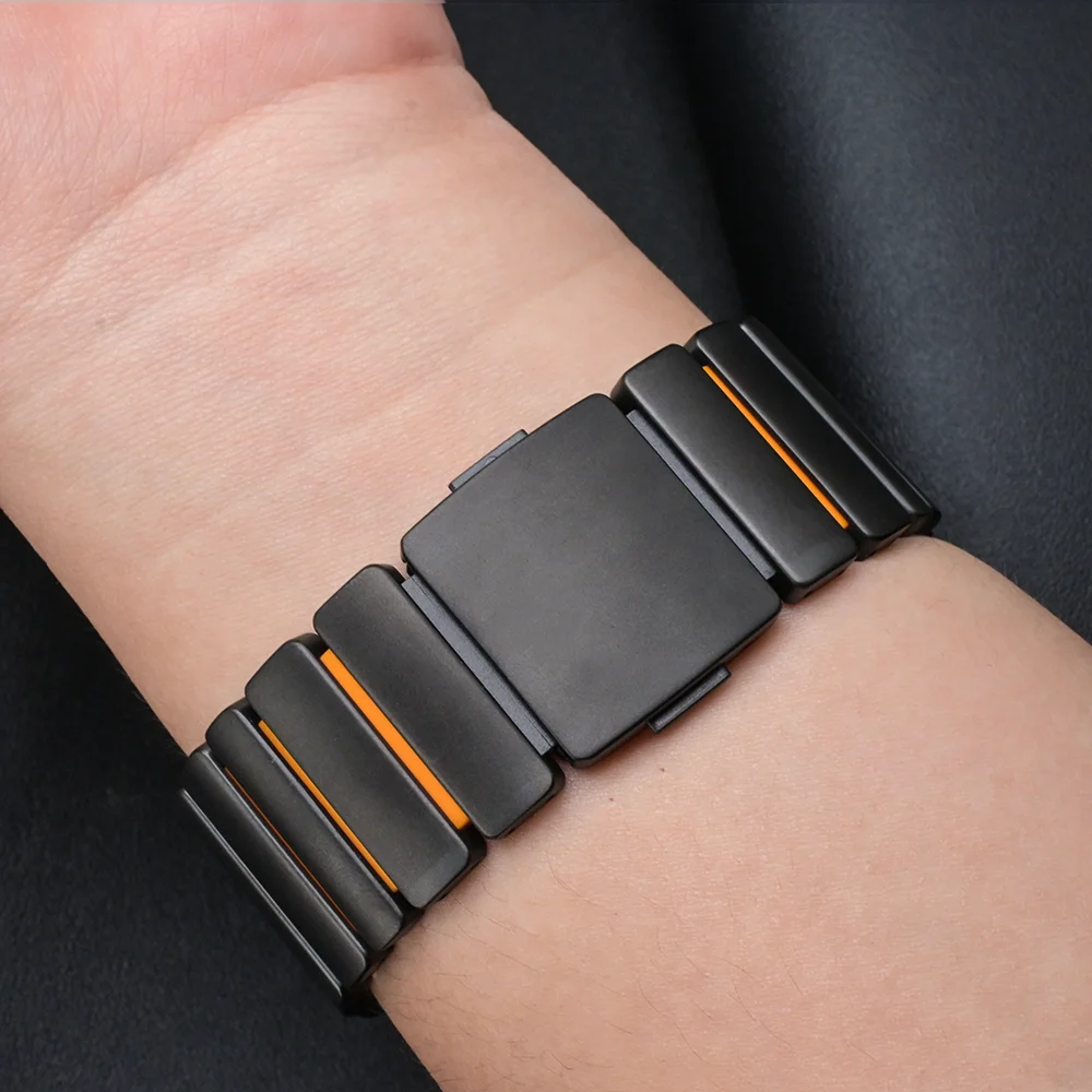 التيتانيوم الفرقة ل أبل ساعة Ultra3 2 49 مللي متر سلسلة 11 10 46 مللي متر الرجال سوار معدني ل Iwatch 9 8 7 45 مللي متر 5 6 SE3 44 مللي متر شريط مطاطي #4