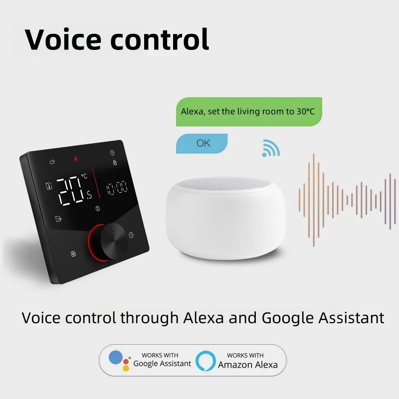 Wifi Tuya Smart Home Knob Floor Heating Thermostat Temperature Control App Remote Control Timer Energy-Saving Smart Switch