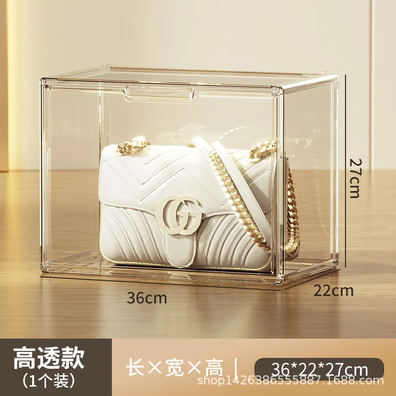 Handbag Display Box Dustproof Bag Organizer Transparent Acrylic Lady Bag Storage Box Home Decor Handbag Showbox for Christmas