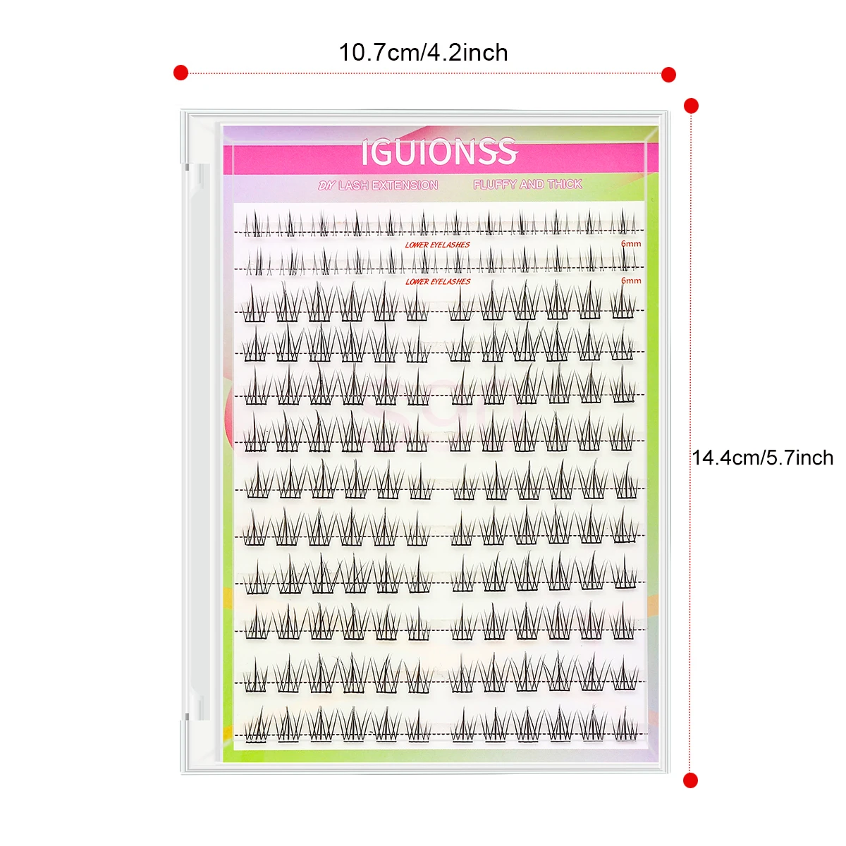 IGUIONS False Eyelash Extension IG05 Mixed Length+Lower Eyelash D-Roll Vacation Eyelash DIY at Home