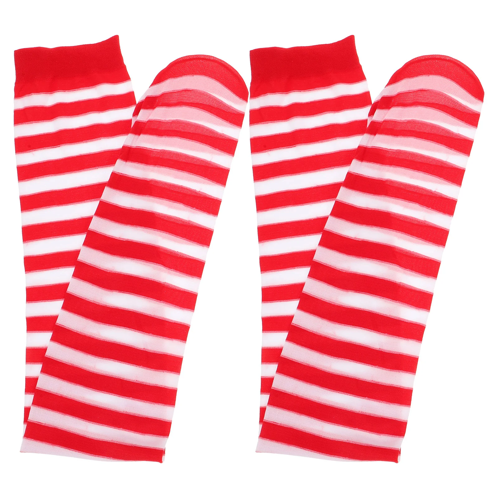 Striped Stockings for Women Girls Clothes over Knee Christmas Shorts Bodysuit Socks Foot