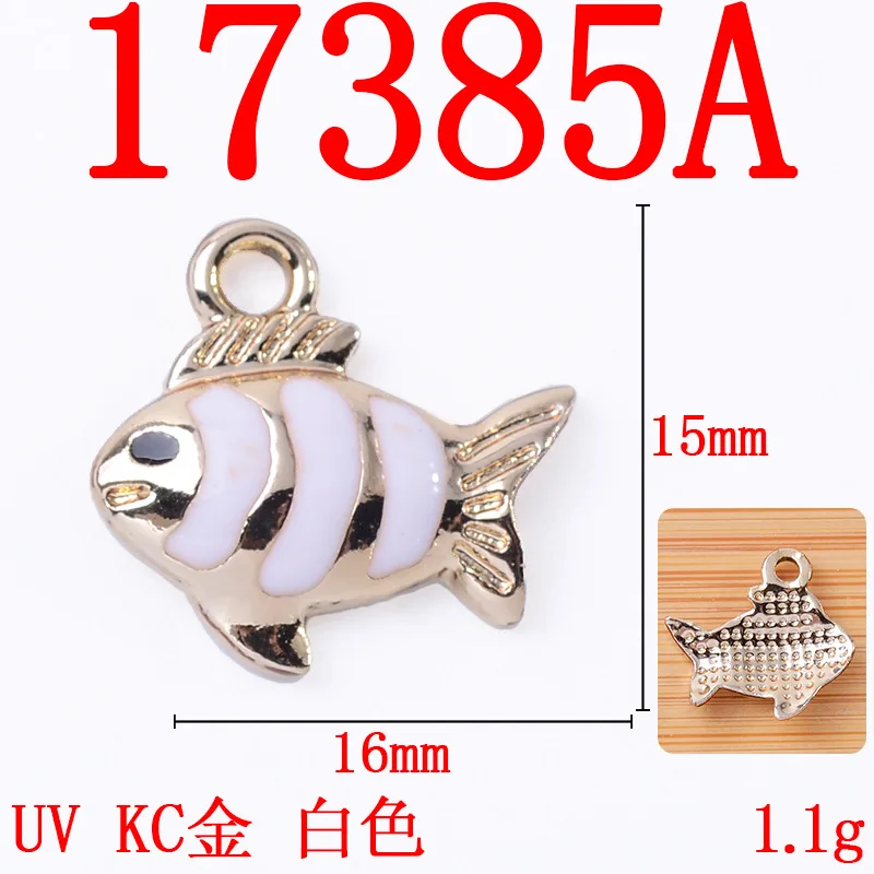 الكرتون DIY محلية الصنع الأقراط سوار المواد سبيكة الملحقات ستة ألوان الأسماك الصغيرة اللون الاحتفاظ بالأشعة فوق البنفسجية قلادة بقعة بالجملة #6