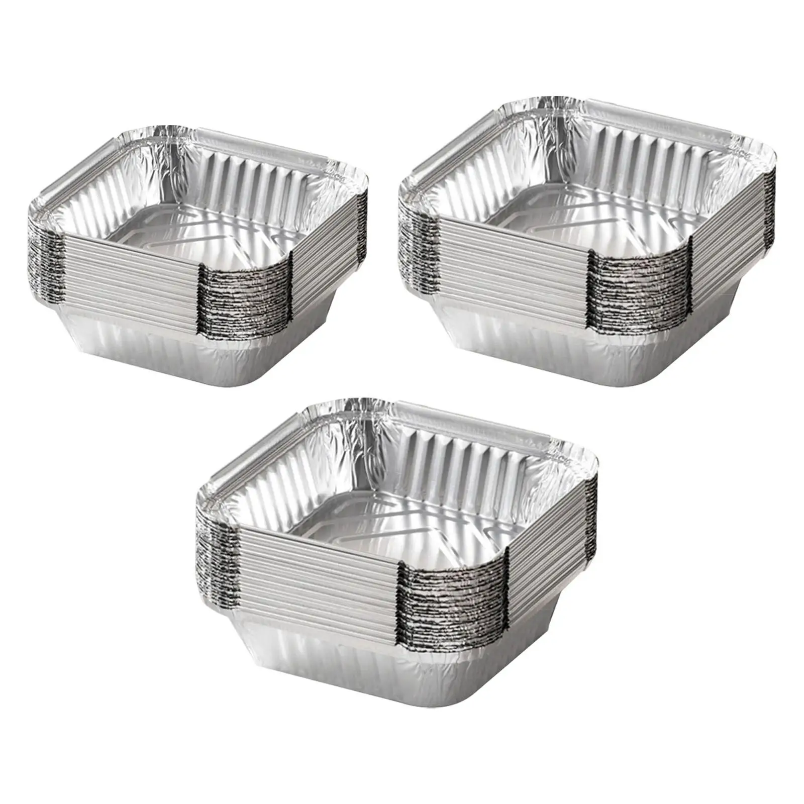 Aluminum Foil Baking Trays Sturdy Tin Foil Case Cookie Sheets Non Stick Bakeware for BBQ Parties and Catering