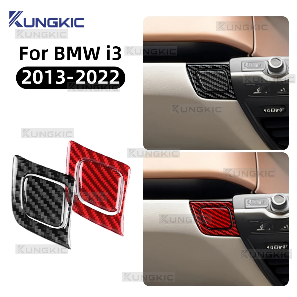 

Car Dashboard AC Panel Side Button Panel Sticker For BMW i3 2013 2014 2015 2016 2017 2018 2019 2020-2022 Real Soft Carbon Fiber