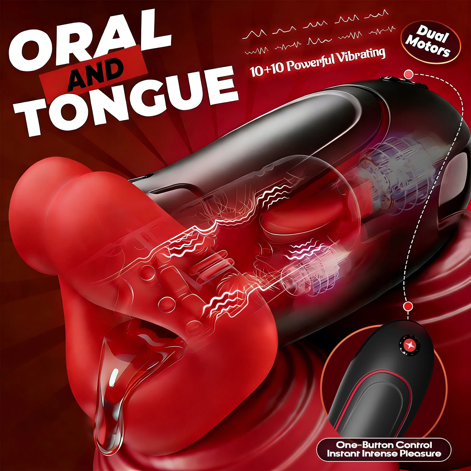 APP Control Squeezable Electric Male Masturbator Cup Deep Throat Mouth Blowjob Vibrator 360° Wrapped Pocket Puss Sex Toy for Men view 2