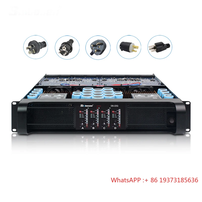 

Rear Fans Embedded DS-22Q Stereo Professional Power Dj Audio Stage Touring Amplificador Subwoofer Speaker Power Amplifier