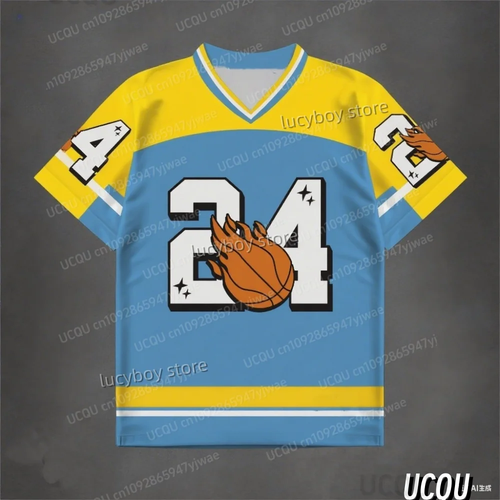 

2025 Mens Retro 24 Basketball Print Tees Short Sleeve T Shirt Man Sportwear Racing Baseball Tee Vintage Casual Tops Men Clothes