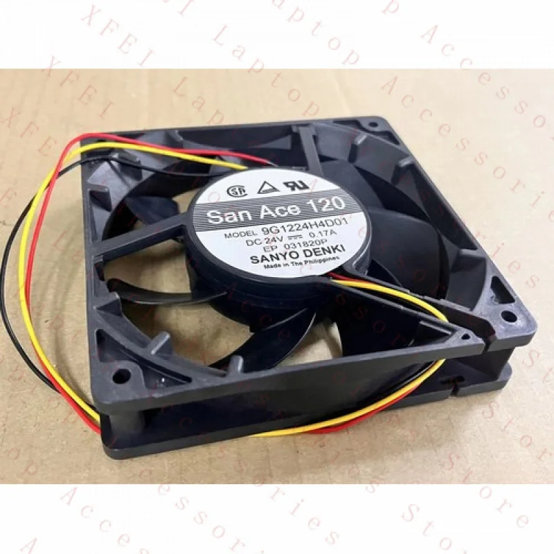 

F 1 шт. для SANYO 9G1224H4D01 охлаждающий вентилятор постоянного тока 24 В 0,17 А 12025 12 см 3 контакта новый