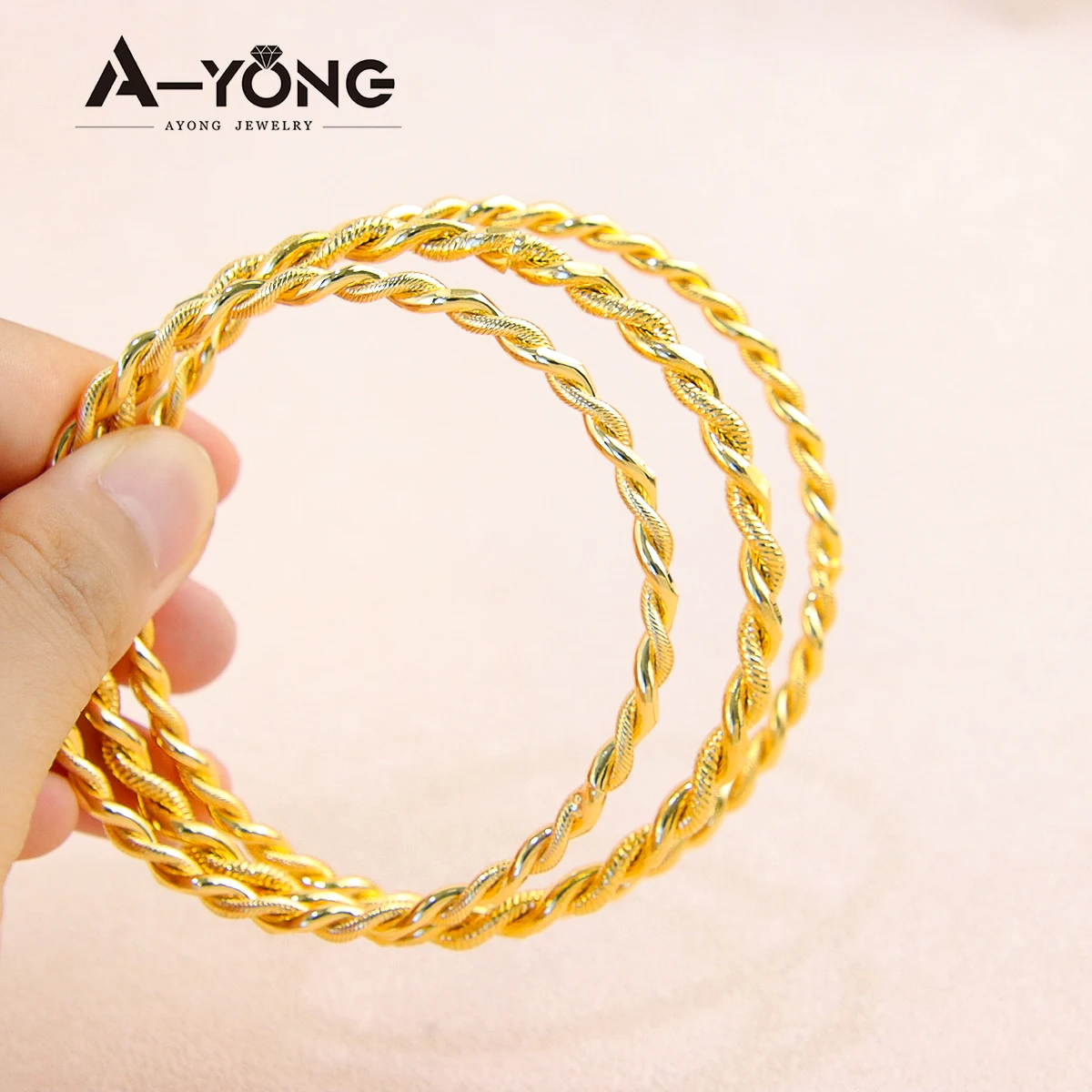 Nigeria Wedding Jewelry 21k Gold Plated Algeria Twist Elegant Cuff Bangles Middle East Women Engagement Event Party Jewelrys