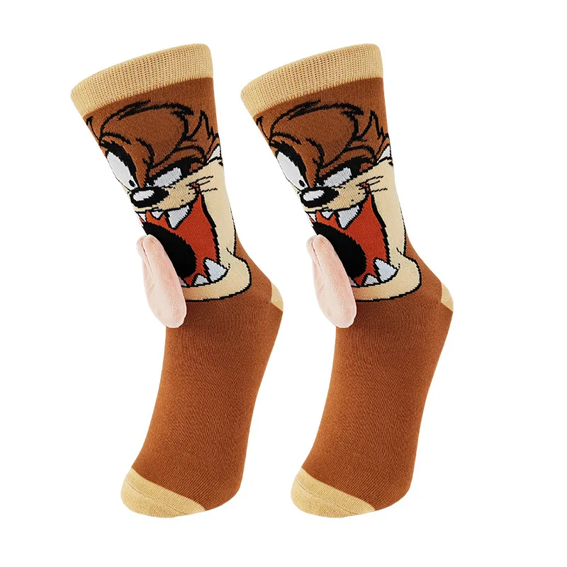 

New men's cartoon puppy socks - Handmade animal ears - Personalized couple style mid-calf socks