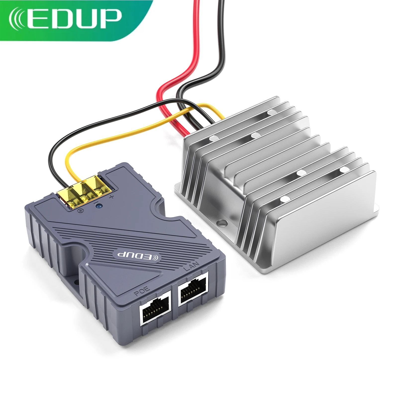 

EDUP Starlink GigE PoE Injector 150W DC Step UP Converter 12V to 48V Ideal for StarLink Dish V2 Internet Kit to Router or PC