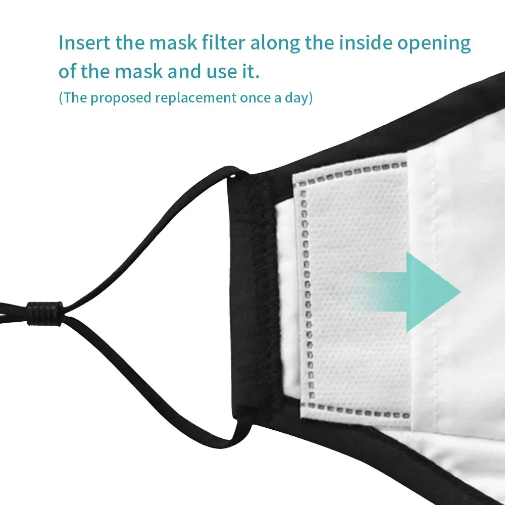 Reusable Washable Face Masks with10 Replaceable Pm2.5 Filter Mouth Dust Windproof Cotton Valve Respirator with Goggles Mask