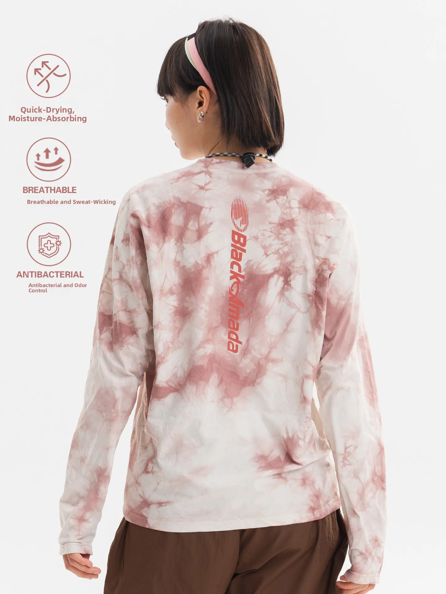 Quick Dry Outdoor Long Sleeve T-Shirt Men Women Couple Base Shirt Moisture Wicking Sports Casual Upper Apparel Dyed T-Shirt
