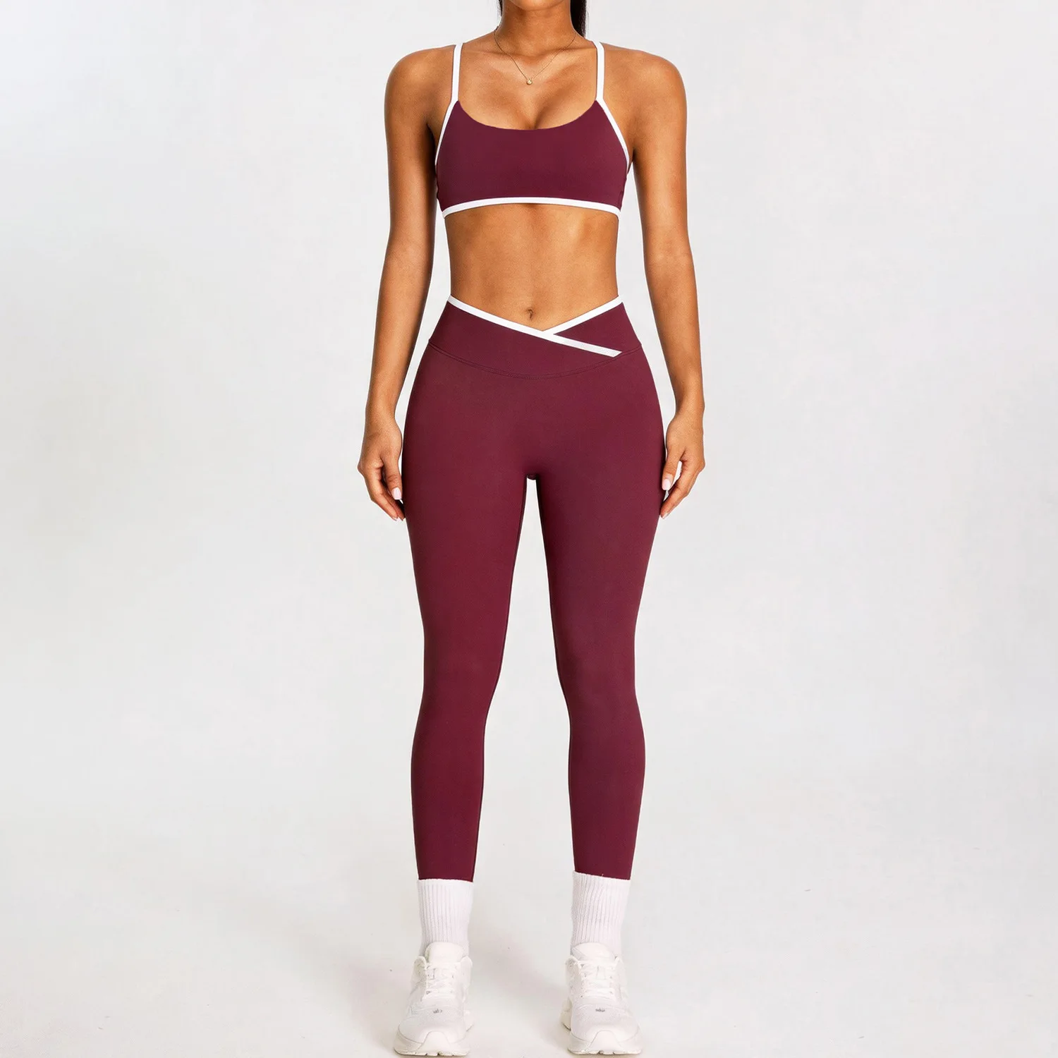 Gym Clothing Running Fitness Suit Women's 2 Piece Yoga Set Sports Bra High Waist Leggings Butt Lifting Push Up Workout Tracksuit