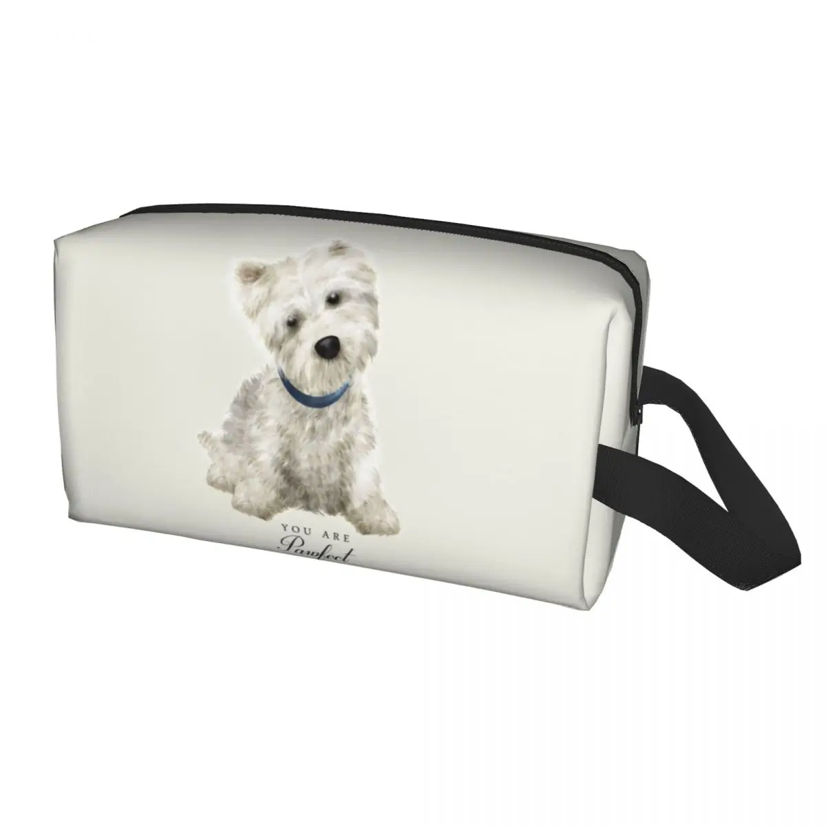 

West Highland White Terrier Dog Travel Cosmetic Bag for Women Westie Toiletry Makeup Organizer Lady Beauty Storage Dopp Kit