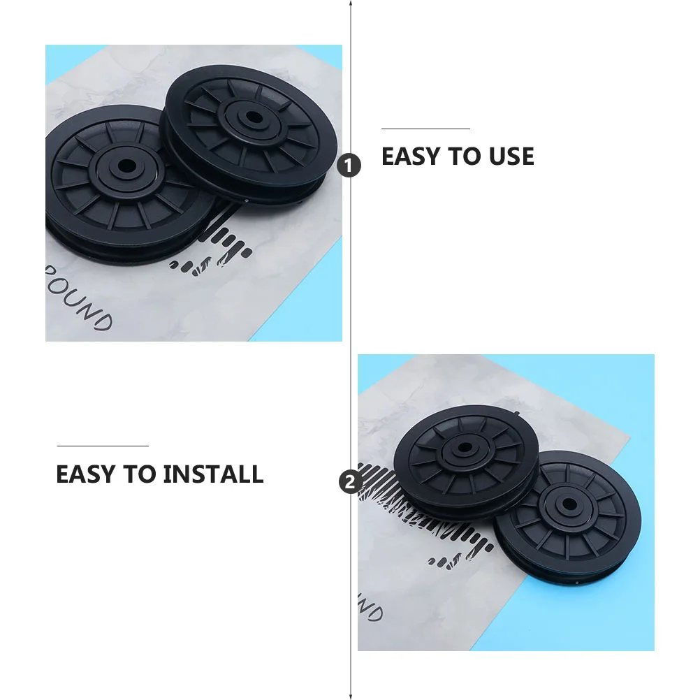 

4Pcs Premium Material Pulley Wheel Universal Gym Accessories Wearproof Anti-Impact Flexible Fitness Equipment Part Black