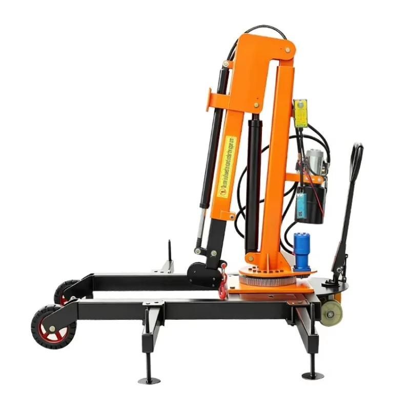Rotary hydraulic crane 2-ton mobile truck lifting equipment
