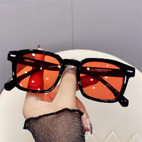 Vintage Red Rectangle Sunglasses 2025 Design Fashion Decor Acrylic Yellow Clear Lens Square Sun Glasses Eyeglasses Female UV400