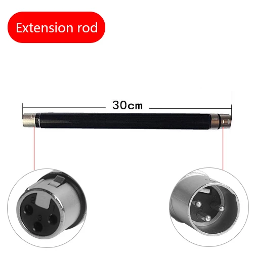 Zubehör für Linearantriebe: M6/M8 3XLR Verlängerungsstange, Saugnapfadapter, Getränkehalter-Endstücke