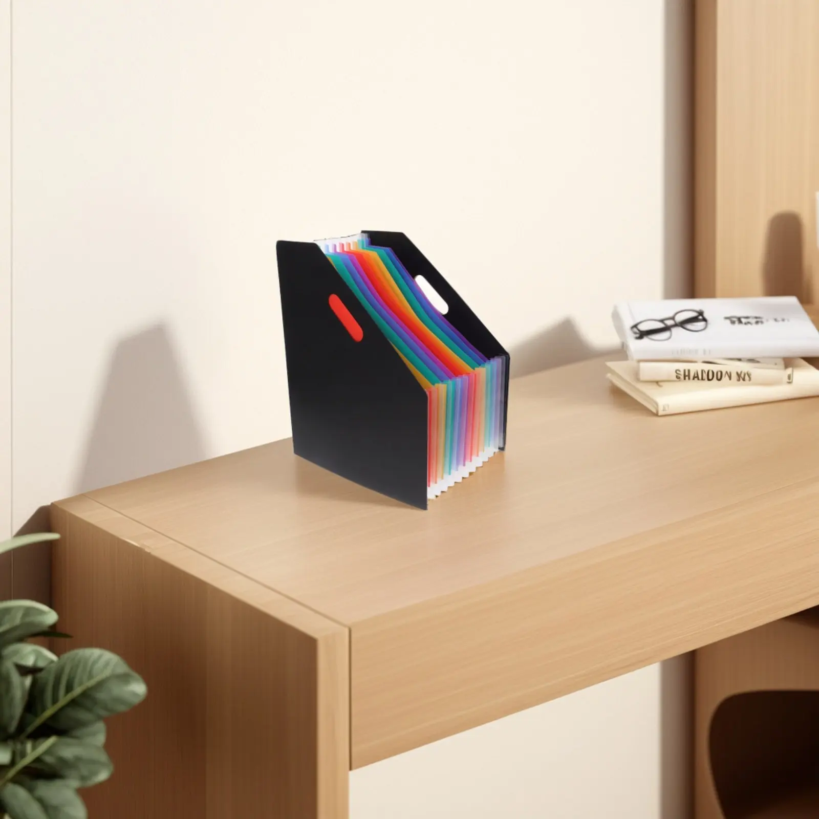 

Vertical Accordion Folder Large Capacity Office Document Organizer Colorful Pages Plastic Expandable File Folder Storage Bag