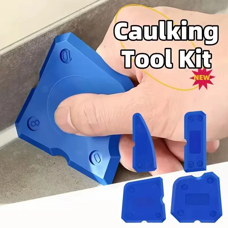 4pcs Silicone Glass Cement Scraper Sealant Grout Remover Tool Home Finishing Caulking Tools Home Cleaning Hand Spatula Tool