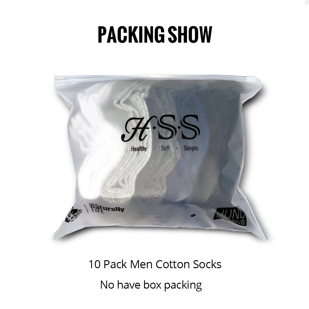 

HSS 5/10 Pairs Men Cotton Blend Business Socks, Soft Breathable Black Dress Socks for All Seasons, Plus Size 6.5-14