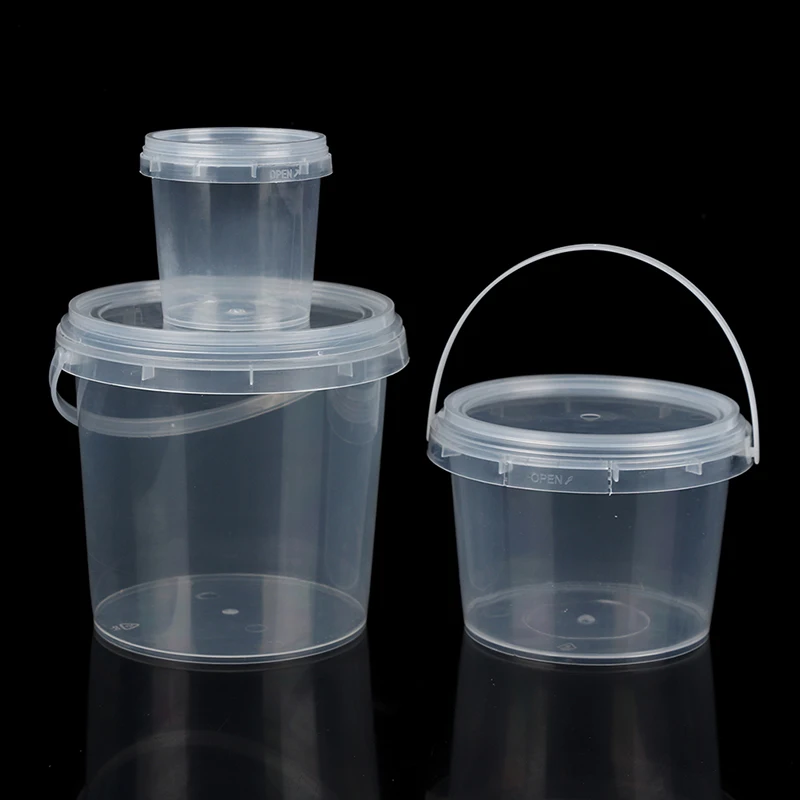 2PCS Food Grade Plastic Bucket With Lid And Handle Leakproof Storage Containerpaint Bucket
