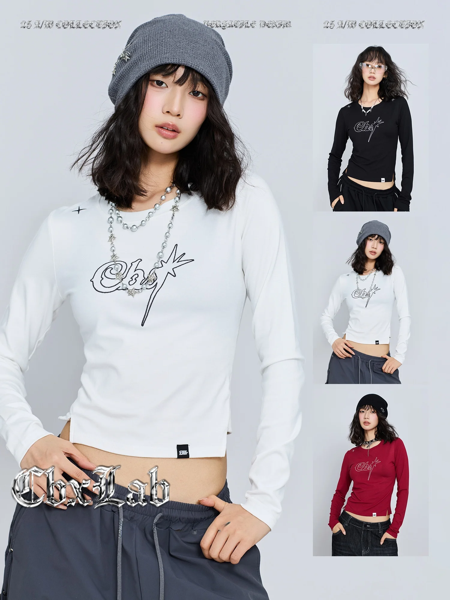 

CBXLAB Модный брендовый топ для уличных танцев, простой, эластичный, приятный для кожи, длинный свеч, джаз, осенне-зимний топ для внутренней одежды для женщин