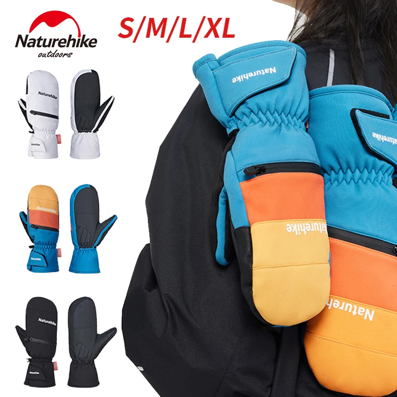 

Naturehike, новинка 2025, зимние теплые лыжные перчатки из плотного хлопка, водонепроницаемые, для занятий спортом на открытом воздухе, мужские и женские терморукавицы, перчатки для сноуборда